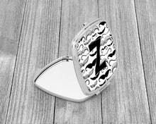 Load image into Gallery viewer, Letter Z Moustache Initial Compact Mirror – Stylish Purse Mirror with Artistic Covers CJ2009-ZSCM