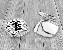 Load image into Gallery viewer, Letter Z Moustache Initial Compact Mirror – Stylish Purse Mirror with Artistic Covers CJ2009-ZSCM