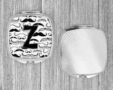 Load image into Gallery viewer, Letter Z Moustache Initial Compact Mirror – Stylish Purse Mirror with Artistic Covers CJ2009-ZSCM