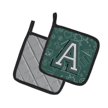 Load image into Gallery viewer, Letter A Back to School Initial Pot Holders - Set of 2 - Heat-Resistant Kitchen Essentials CJ2010-APTHD
