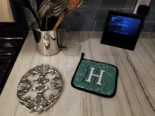 Load image into Gallery viewer, Letter H Back to School Initial Pot Holders - Set of 2 - Heat-Resistant Kitchen Essentials CJ2010-HPTHD