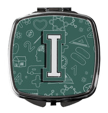Load image into Gallery viewer, Letter I Back to School Initial Compact Mirror – Stylish Purse Mirror with Artistic Covers CJ2010-ISCM
