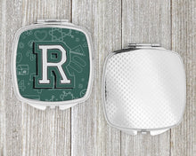 Load image into Gallery viewer, Letter R Back to School Initial Compact Mirror – Stylish Purse Mirror with Artistic Covers CJ2010-RSCM