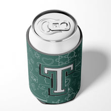 Load image into Gallery viewer, Letter T Back to School Initial Can or Bottle Hugger CJ2010-TCC