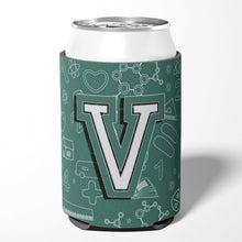 Load image into Gallery viewer, Letter V Back to School Initial Can or Bottle Hugger CJ2010-VCC