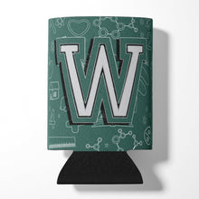 Load image into Gallery viewer, Letter W Back to School Initial Can or Bottle Hugger CJ2010-WCC