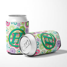 Load image into Gallery viewer, Letter H Flowers Pink Teal Green Initial Can or Bottle Hugger CJ2011-HCC