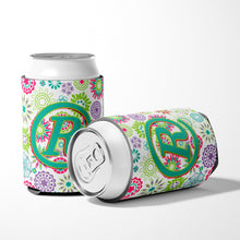 Load image into Gallery viewer, Letter R Flowers Pink Teal Green Initial Can or Bottle Hugger CJ2011-RCC
