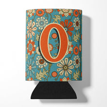 Load image into Gallery viewer, Letter O Flowers Retro Blue Can or Bottle Hugger CJ2012-OCC