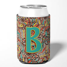 Load image into Gallery viewer, Letter B Retro Tribal Alphabet Initial Can or Bottle Hugger CJ2013-BCC