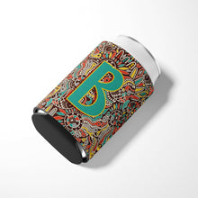 Load image into Gallery viewer, Letter B Retro Tribal Alphabet Initial Can or Bottle Hugger CJ2013-BCC