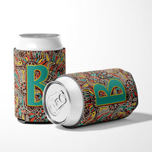 Load image into Gallery viewer, Letter B Retro Tribal Alphabet Initial Can or Bottle Hugger CJ2013-BCC