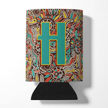 Load image into Gallery viewer, Letter H Retro Tribal Alphabet Initial Can or Bottle Hugger CJ2013-HCC