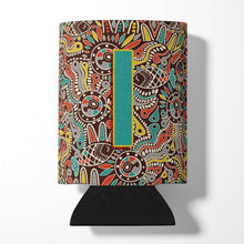 Load image into Gallery viewer, Letter I Retro Tribal Alphabet Initial Can or Bottle Hugger CJ2013-ICC