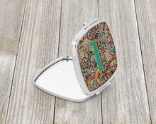 Load image into Gallery viewer, Letter I Retro Tribal Alphabet Initial Compact Mirror – Stylish Purse Mirror with Artistic Covers CJ2013-ISCM