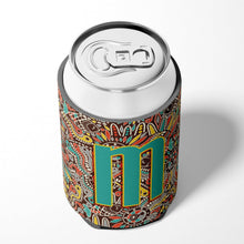 Load image into Gallery viewer, Letter M Retro Tribal Alphabet Initial Can or Bottle Hugger CJ2013-MCC