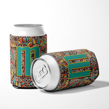 Load image into Gallery viewer, Letter M Retro Tribal Alphabet Initial Can or Bottle Hugger CJ2013-MCC