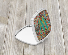 Load image into Gallery viewer, Letter W Retro Tribal Alphabet Initial Compact Mirror – Stylish Purse Mirror with Artistic Covers CJ2013-WSCM