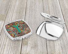 Load image into Gallery viewer, Letter Y Retro Tribal Alphabet Initial Compact Mirror – Stylish Purse Mirror with Artistic Covers CJ2013-YSCM