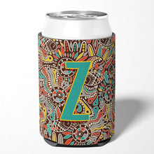 Load image into Gallery viewer, Letter Z Retro Tribal Alphabet Initial Can or Bottle Hugger CJ2013-ZCC