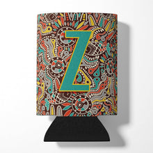Load image into Gallery viewer, Letter Z Retro Tribal Alphabet Initial Can or Bottle Hugger CJ2013-ZCC