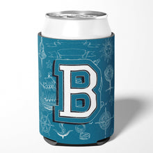 Load image into Gallery viewer, Letter B Sea Doodles Initial Alphabet Can or Bottle Hugger CJ2014-BCC