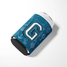 Load image into Gallery viewer, Letter G Sea Doodles Initial Alphabet Can or Bottle Hugger CJ2014-GCC