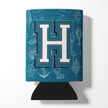 Load image into Gallery viewer, Letter H Sea Doodles Initial Alphabet Can or Bottle Hugger CJ2014-HCC