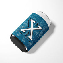 Load image into Gallery viewer, Letter X Sea Doodles Initial Alphabet Can or Bottle Hugger CJ2014-XCC