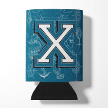 Load image into Gallery viewer, Letter X Sea Doodles Initial Alphabet Can or Bottle Hugger CJ2014-XCC