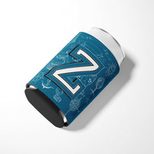 Load image into Gallery viewer, Letter Z Sea Doodles Initial Alphabet Can or Bottle Hugger CJ2014-ZCC