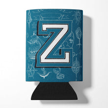 Load image into Gallery viewer, Letter Z Sea Doodles Initial Alphabet Can or Bottle Hugger CJ2014-ZCC
