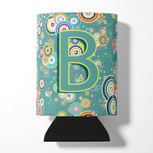 Load image into Gallery viewer, Letter B Circle Circle Teal Initial Alphabet Can or Bottle Hugger CJ2015-BCC