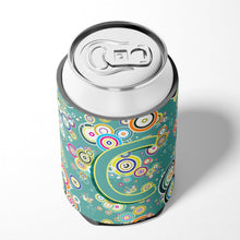 Load image into Gallery viewer, Letter C Circle Circle Teal Initial Alphabet Can or Bottle Hugger CJ2015-CCC