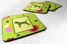 Load image into Gallery viewer, Border Terrier Coasters - Set of 4 Lightweight Foam, Absorbent Drink Coasters