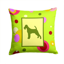 Load image into Gallery viewer, Lime Green Dots Irish Terrier Throw Pillow - 14x14 Decorative Pillow – Art for Your Home &amp; Patio CK1039PW1414