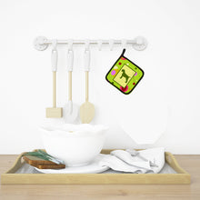 Load image into Gallery viewer, Lime Green Dots Wirehaired Pointing Griffon Pot Holders - Set of 2 - Heat-Resistant Kitchen Essentials CK1068PTHD