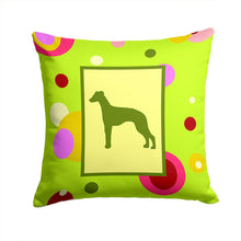 Load image into Gallery viewer, Lime Green Dots Whippet Throw Pillow - 14x14 Decorative Pillow – Art for Your Home &amp; Patio CK1072PW1414