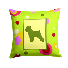 Load image into Gallery viewer, Lime Green Dots Brussels Griffon  Throw Pillow - 14x14 Decorative Pillow – Art for Your Home &amp; Patio CK1096PW1414