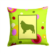 Load image into Gallery viewer, Lime Green Dots Belgian Tervuren Throw Pillow - 14x14 Decorative Pillow – Art for Your Home &amp; Patio CK1116PW1414