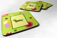 Load image into Gallery viewer, Dachshund Coasters - Set of 4 Lightweight Foam, Absorbent Drink Coasters