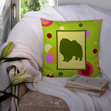 Load image into Gallery viewer, Keeshond Throw Pillow - 14x14 Decorative Pillow – Art for Your Home &amp; Patio