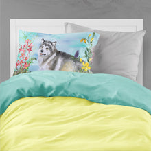 Load image into Gallery viewer, Alaskan Malamute Spring  Standard Pillowcase – Artistic Decorative Front, White Back CK1200PILLOWCASE