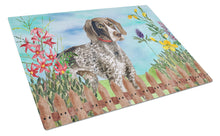 Load image into Gallery viewer, German Shorthaired Pointer Spring Glass Cutting Boards – Durable, Decorative Kitchen Art Large CK1203LCB