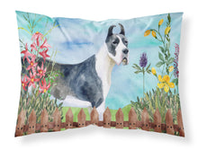 Load image into Gallery viewer, Harlequin Great Dane Spring  Standard Pillowcase – Artistic Decorative Front, White Back CK1205PILLOWCASE