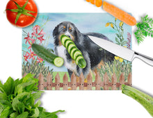 Load image into Gallery viewer, Bernese Mountain Dog Spring Glass Cutting Boards – Durable, Decorative Kitchen Art Large CK1207LCB