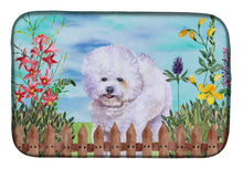 Load image into Gallery viewer, Bichon Frise Spring Dish Drying Mat – Absorbent, Artistic Kitchen Essentials CK1210DDM