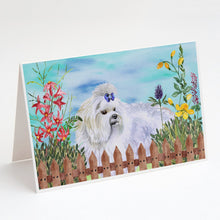 Load image into Gallery viewer, Maltese Spring Greeting Cards -  Blank Note Cards – 8-Pack of Artist-Designed Cards with Envelopes