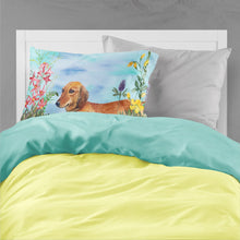 Load image into Gallery viewer, Dachshund Spring  Standard Pillowcase – Artistic Decorative Front, White Back CK1214PILLOWCASE