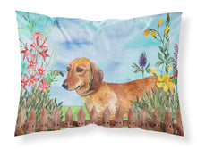 Load image into Gallery viewer, Dachshund Spring  Standard Pillowcase – Artistic Decorative Front, White Back CK1214PILLOWCASE